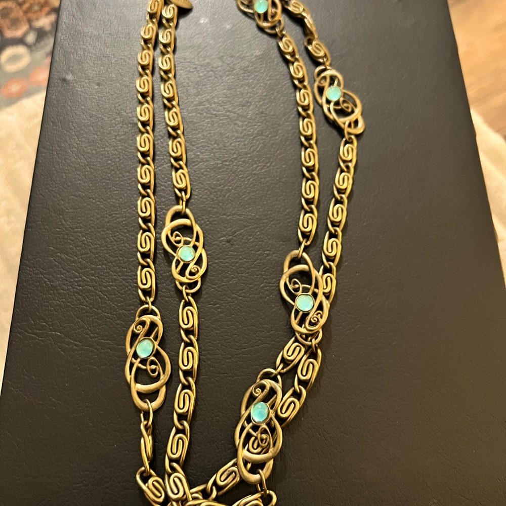 Super Old Signed Statement Necklace With Glass Or Stones As Is No returns